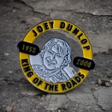 Joey Dunlop Lapel Pin Badge, Isle Of Man TT, NW200 UGP Skerries King Of The Road