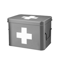 Metal First Aid Empty Box, Medicine Storage Organizer with Removable Tray Handle