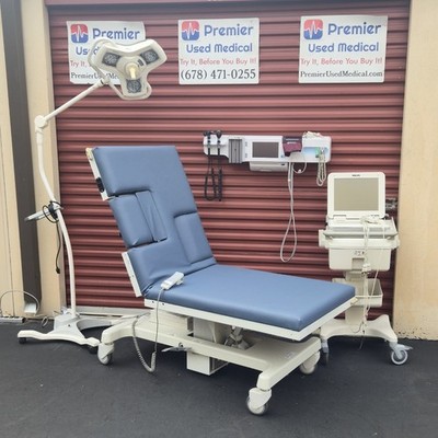 Exam Ultrasound Table Chairs for Sale MPI Model 1233 w New Blue Denim Upholstery