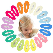 40Pcs Candy Colored Snap Hair Clips for Little Girl Non Slip Barrettes Hair Acce