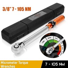 Torque Wrench 7 - 105Nm 3/8" Square Drive Reversible Ratchet Spanner Adjustable