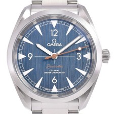 Omega Seamaster Railmaster Co-axial 220.10.40.20.03.001 Blue New Box Papers.