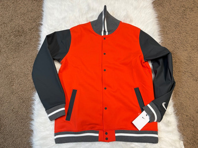 Nike Team Orange Size Large Letterman Jacket DJ5971-820