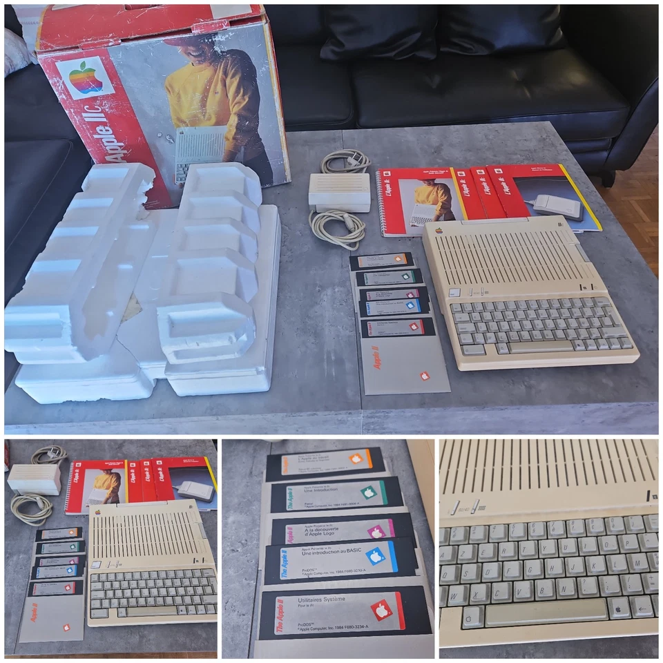 ★★ ORDINATEUR APPLE IIc 2c +MANUEL ET CARTON D'ORIGINE★★ (Machine Révisé)★★