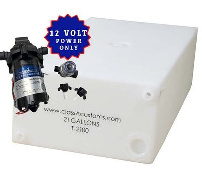 #ad 21 Gallon Fresh Water Holding Tank amp; 12 Volt Water PUMP T 2100 CAC WP 12V30 $175.99