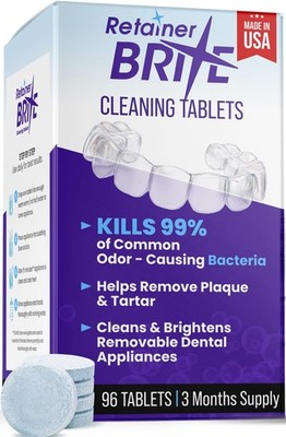 Tablets for Cleaner Retainers and Dental Appliances - 96 Count