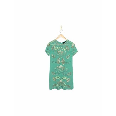 Needle & Thread Green Embellished Mini Dress