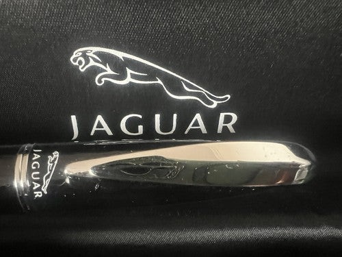 🔴 Jaguar Stylo-Plume Sphère Laque Noire Profils Chrome Garantie Ed Trousse NOS - Photo 1 sur 11