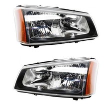 New Pair Headlights Fits Chevrolet Silverado 1500 Hd Ls Lt Crew 2005 By 10396912