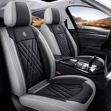 For Toyota Leather Car 5-seat Cover Front Rear Protector Cushion Black Gray For Toyota Leather Car 5-seat Cover Front Rear Protector Cushion Black Gray