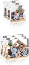 Acrylic Picture Frame Bundle: 3pcs 4x4  3pcs 8x10 for Stunning Displays