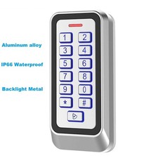 Metal RFID Door Access Reader 125KHz EM Card Keypad IP66 Waterproof Backlight