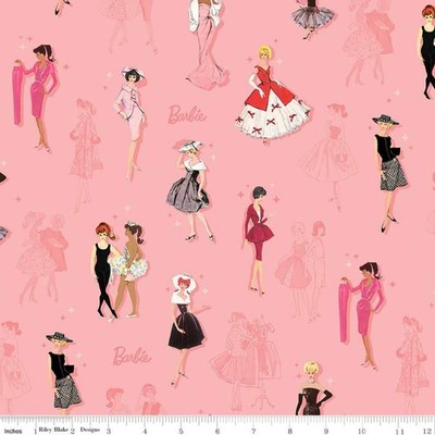Barbie Vintage Main Pink Cotton Fabric