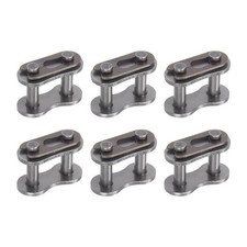 6 Pcs #40 Chain Connector Link Roller, 1/2" Pitch Carbon Steel for 08A Chain