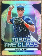 2020 Prizm Top of the Class Silver #TOC-12 Brett Baty New York Mets Parallel RC