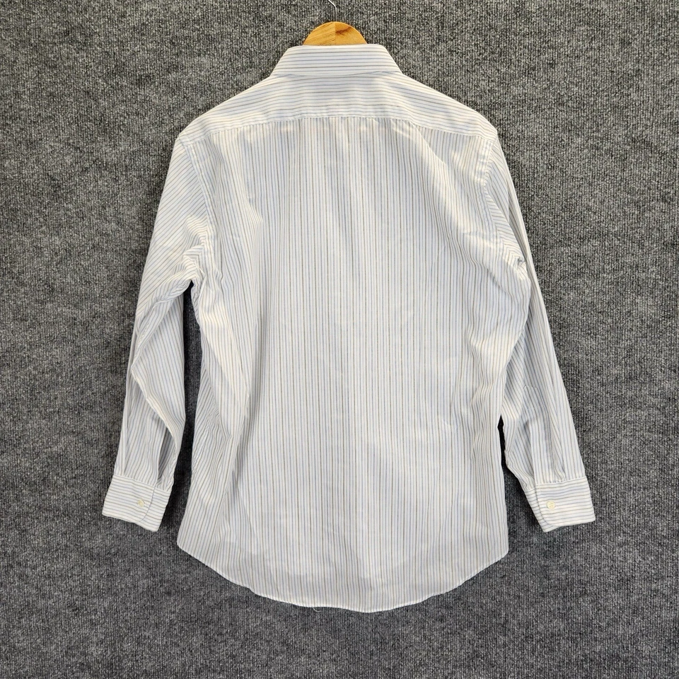Camisa Cordova Vintage Para Hombre Talla 16 32/33 Manga Larga Abotonada Rayas Foto 3 de 4