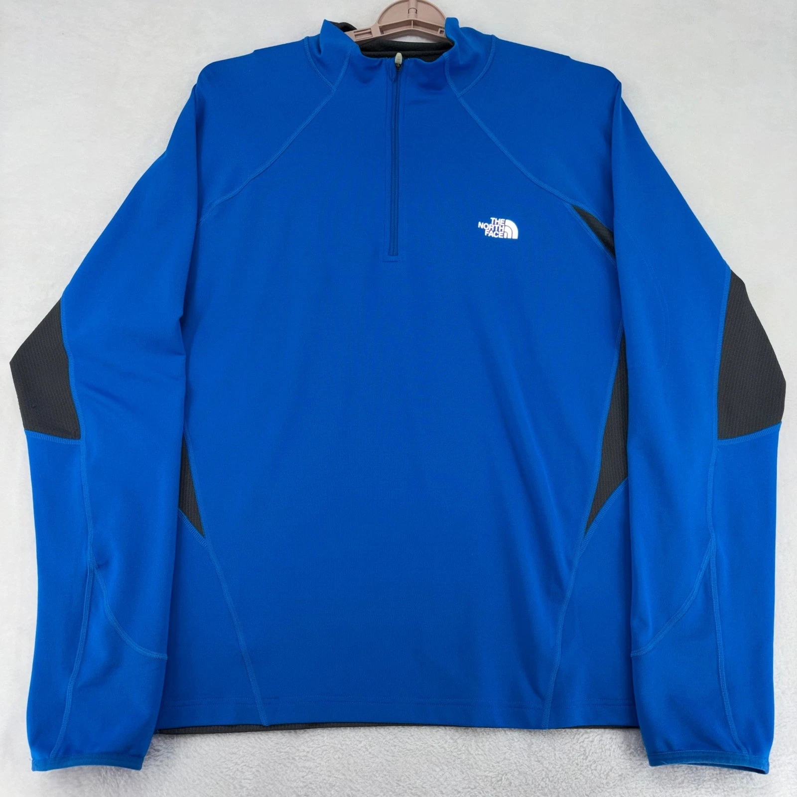 The North Face Flight Series Mens XXL Blue 1/4 Zip Running Pullover Shirt