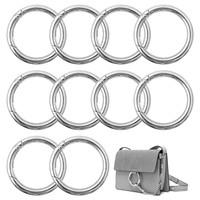10 StüCk Runde Karabiner 49Mm,Zinklegierung Groß Ring Karabiner Rund O Ring F...