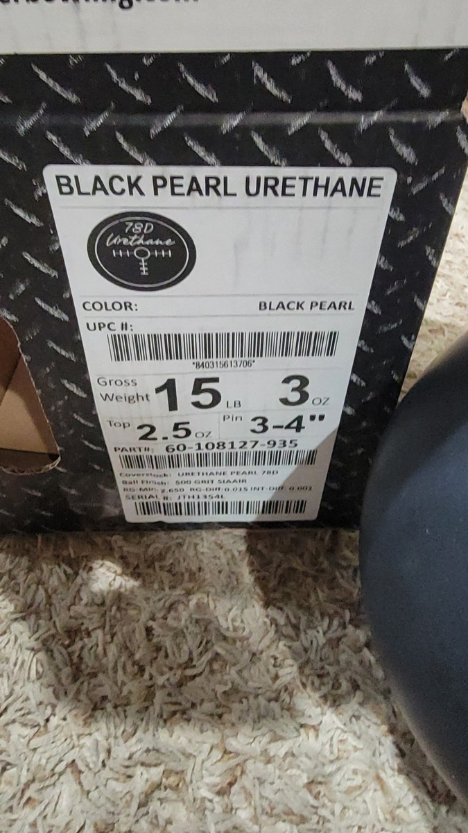 Hammer Black Pearl Urethane 78D Bowling Ball 1st Quality | 15