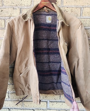 Rare Vintage 60s Carhartt 6BLJ Detroit Talon Zipper Jacket 42 Troy Woolen Mills