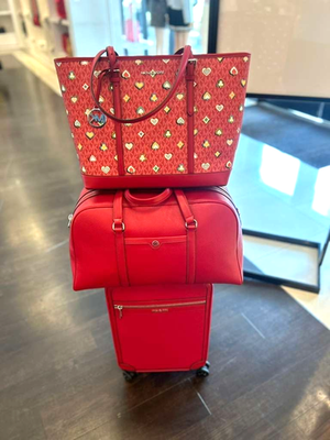 バッグ Michael Kors MK Suitcase + XL Duffle + Tote Bag Dark Raspberry For