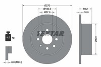 2X Bremsscheibe Hinten Textar 92075503 FÜR Opel Bremsscheiben Scheibenbremse