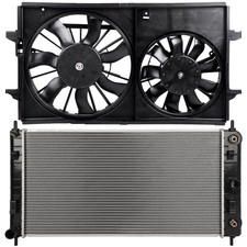 1x Radiator 1x Cooling Fan For 2008-2012 Chevrolet Malibu 2006-2010 Pontiac G6
