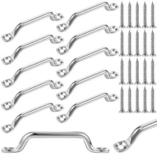 Yaocom Stainless Steel Footman Loop Kit Flat Head Screws Bimini Top Straps 10-Pa