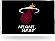 Miami Heat Premium 3x5 Feet Flag Banner, Black Design, Metal Grommets,...