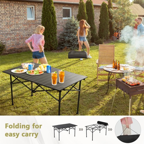Folding Portable 47inch Camping Outdoor Picnic Table Carbon Steel with Carry Bag - Picture 5 of 8