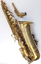 Buescher Aristocrat Alto Saxophone Art Deco Engraving