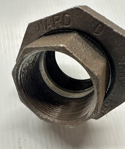 2" 150 Threaded (NPT) Union Black Malleable Iron Pipe Fitting 3 Pieces