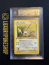 Carta Card Pokemon Raichu Fossil Prima Edizione ITA BGS 8.5  NEAR MINT 14/62