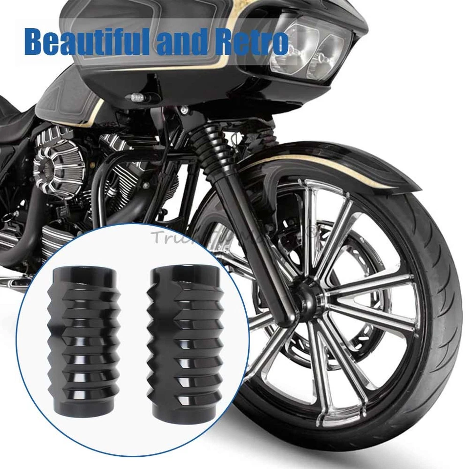 Cubierta deslizante de bota de horquilla superior para Harley Touring Glide Road King FLH FLSTSB 86-13 Foto 3 de 4