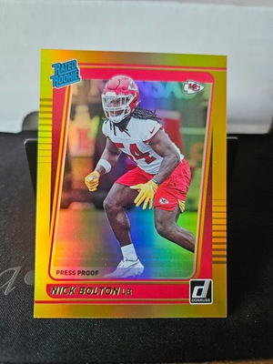#ad 2021 Donruss Football Premium Gold Press Proof #324 Nick Bolton Rookie $1.79