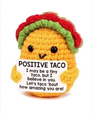  Mini Positive Crochet Taco Emotional Inspirational Support Positive Taco