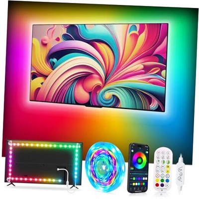 Smart TV LED Backlight, 13.1FT ICRGB LED Lights for TV,for 43-55 Inch,with 