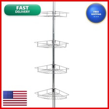 Zenna Home Tension Pole Shower Caddy, Adjustable Corner Shower Storage System 4