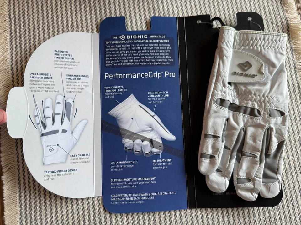 New Bionic Performance Grip PRO Men's Golf Glove 2X MORE DURABLE XL Right Hand - Image 2 of 4