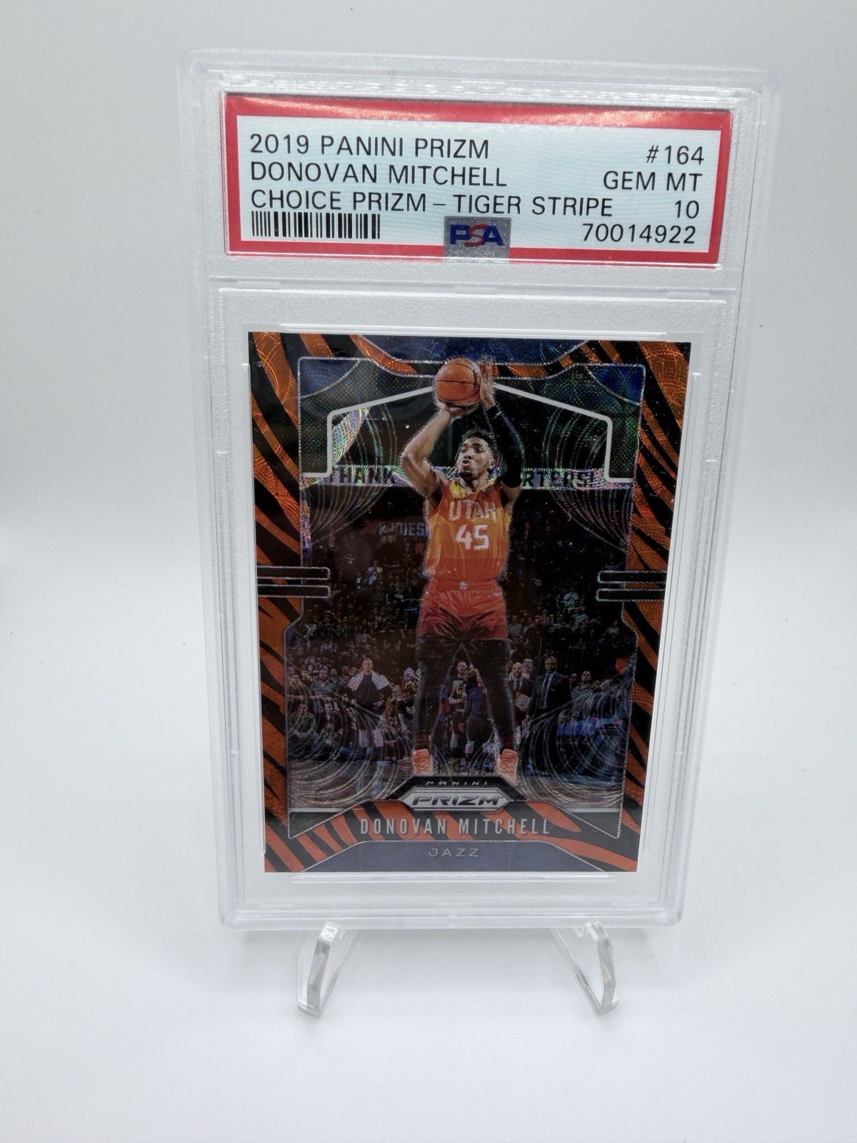 Panini Prizm Donovan Mitchell #164 Choice Tiger PSA 10 70014922
