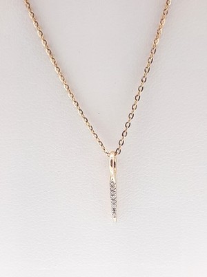 14K Rotgold Brillant Diamant Nagel Anhänger Armband DPD3704-5