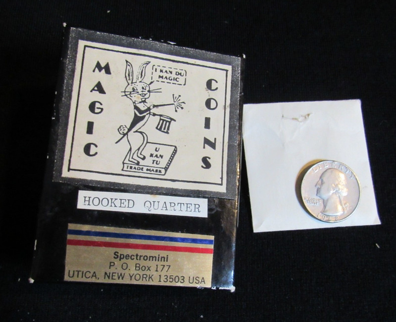 Vintage 1968 Hooked Quarter Magic Trick - U Kan Tu Magic Collectible