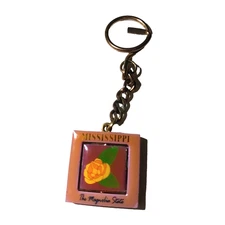 Mississippi The Magnolia State Spinner Keychain Used Flaw