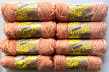 VTG LOTS 8 Caron DAZZLEAIRE DAZZLE Yarn Lot 2668 BROWN/PEACH 3oz SAME DYE LOT