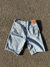 Levi s 469 Loose Fit Denim Jean Shorts Men s W34 Light Blue