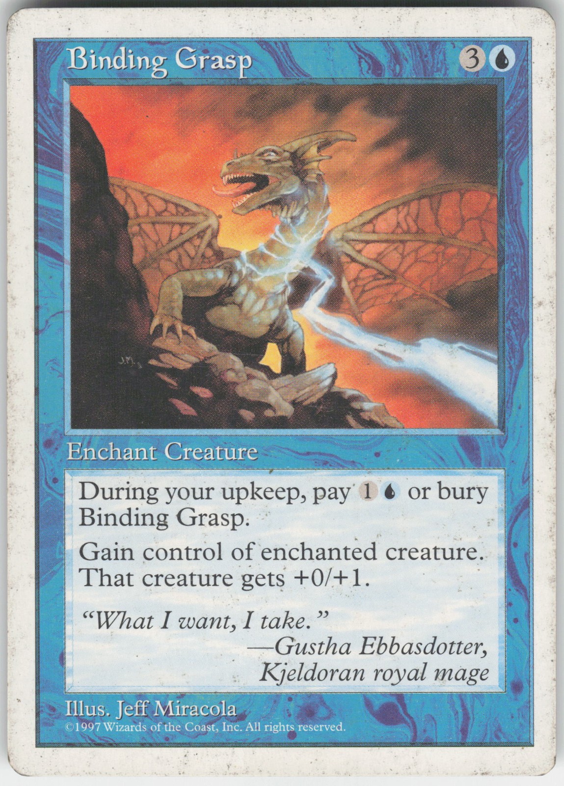 Binding Grasp Fifth Edition Uncommon Magic: The Gathering LP