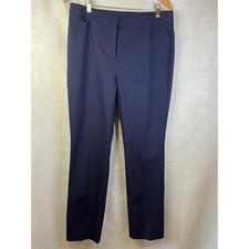 Chico's women's navy blue straight leg trousers Sz 1.5R / 10R