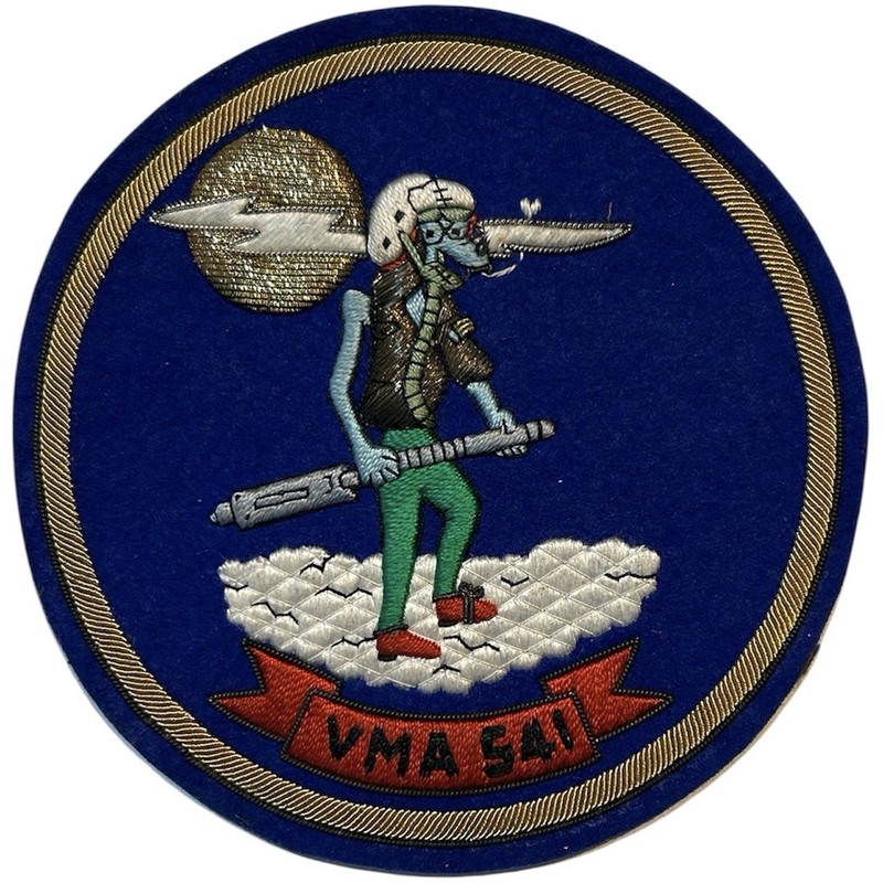 1950s VMA 541 Patch Theater Made Bullion Fighter Squadron Pre-Vietnam War Korea