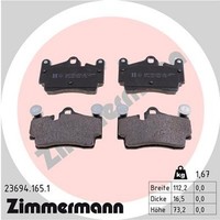 Zimmermann Bremsbelagsatz Scheibenbremse 23694.165.1 FüR Audi Q7 Porsche VW 9PA