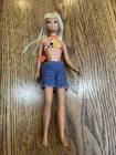 Vtg Mattel 1967 Malibu Skipper Barbie Doll W/ Tankini & Shorts 9" Japan